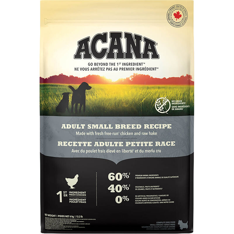 ACANA ADULT SMALL BREED RECIPE ドライフード6キロ Acana】Dog Dry Food - Adult Small Breed Recipe - 2kg & 6kg