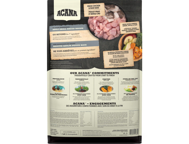 Acana】Dog Dry Food - Adult Small Breed Recipe - 2kg & 6kg