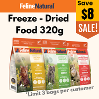 【April Special:$ 8 off】 Feline Natural Cat Freeze Dried Food 320g