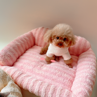 Soft Fur Sofa Bed with Heart Pillow