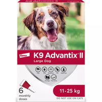 【Elanco K9 Advantix II】Topical Flea & Tick Protection for Large Dog Breeds 11 to 25 kg