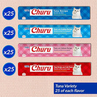 【INABA】Churu Purées Cat Treat - Tuna Variety - 100 Tubes - 50oz / 1400g