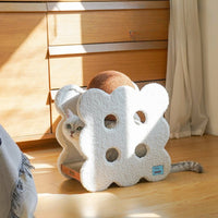 【Zeze】Cookie PawPal Scratch 'n' Nap Ball – No-Shed, No-Mess Fun!