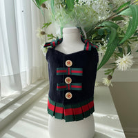 Chic Cozy Knit Bow Dress Gucci Style