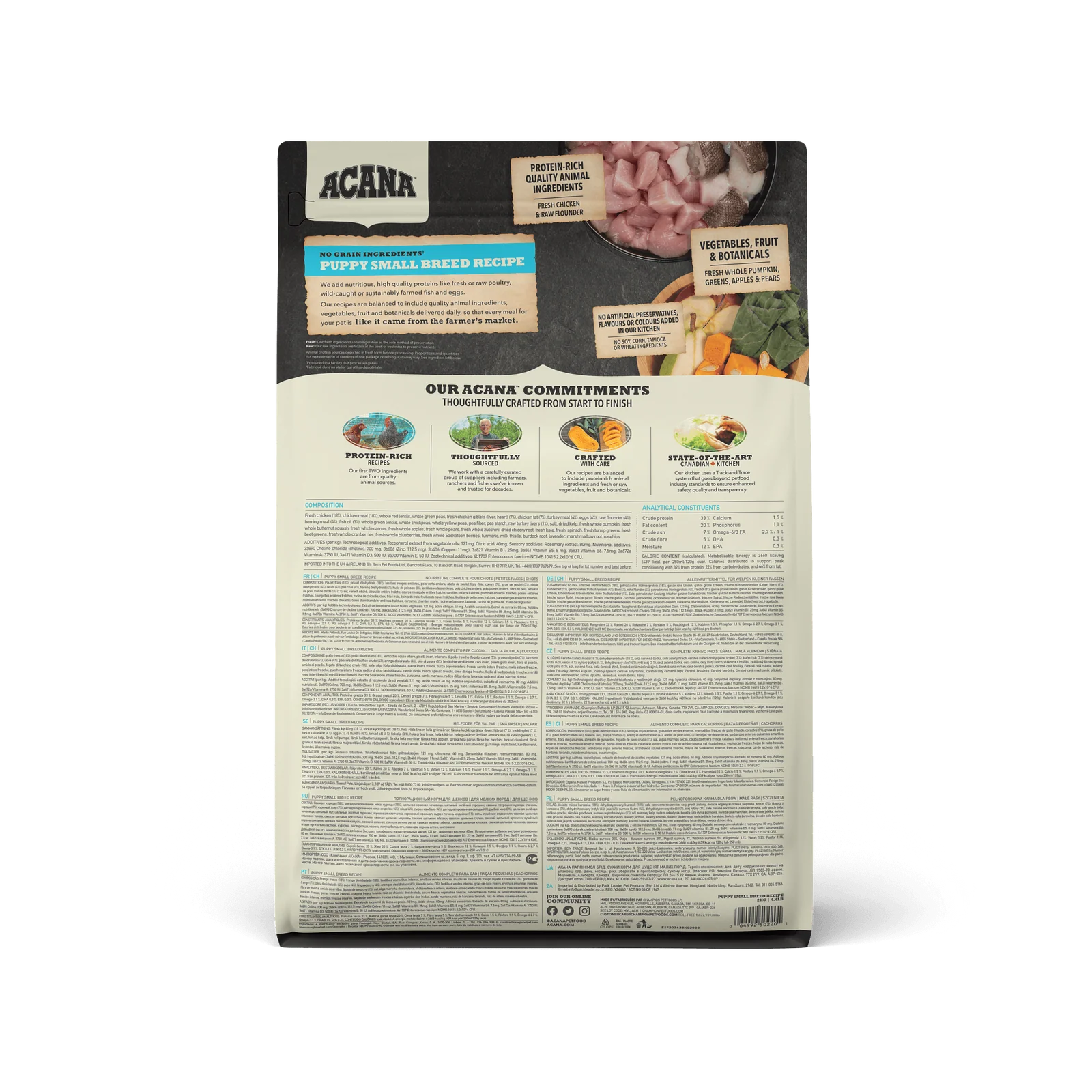 Acana】Dog Dry Food- Puppy Small Breed Recipe - 2kg – PawPawDear