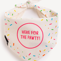 【EMPAWR】 Reversible Dog Bandana - Here For The Pawty!