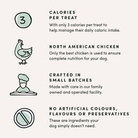 【Crumps' Naturals】Dog Treats - Mini Trainers - Chicken - 4.7oz / 132g