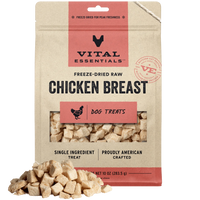 【VITAL ESSENTIALS VE】Dog - Freeze-Dried Treats - Chicken Breast - 2.1oz, 3.75oz & 10oz