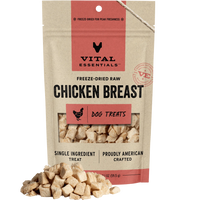 【VITAL ESSENTIALS VE】Dog - Freeze-Dried Treats - Chicken Breast - 2.1oz, 3.75oz & 10oz