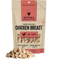 【VITAL ESSENTIALS VE】Dog - Freeze-Dried Treats - Chicken Breast - 2.1oz, 3.75oz & 10oz