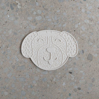 【DexyPaws】Cream Dog Head Enrichment Lick Mat