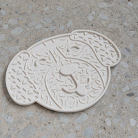 【DexyPaws】Cream Dog Head Enrichment Lick Mat
