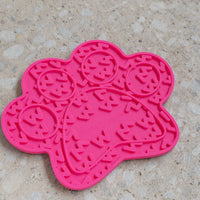 【DexyPaws】Hot Pink Paw Print Enrichment Lick Mat