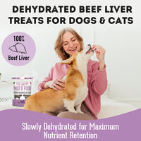 【Granville Pet Treatery】Dogs & Cats - The Happy Moo'd Food - Premium Dehydrated Beef Liver 3.175oz / 90g