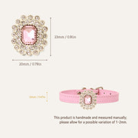 【Mori Cat】Luxury Cat Collar with Interchangeable Gem Charms-Pink