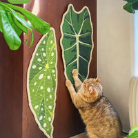 【MAOGULI】Velvet Alocasia Leaf Sisal Wall Scratcher