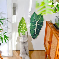 【MAOGULI】Velvet Alocasia Leaf Sisal Wall Scratcher