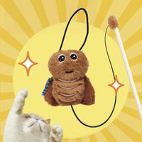 【Purlab】Cockroach Cat Wand Toy with Catnip & Crinkle Paper
