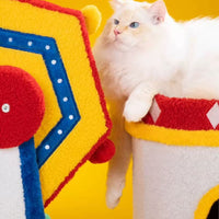 【PETSVILLE】Ferris Wheel Rocking Cat Scratcher Post
