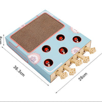 Meow Fairy Solid Wood Whack-a-Mole Toy for Cats – Corrugated Cardboard Cat Scratcher