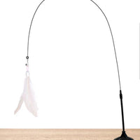 Solo Fun Suction Cat Teaser Wand White