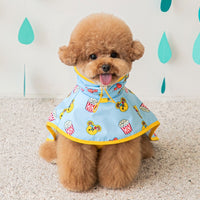 Waterproof Cartoon Hooded Dog Raincoat