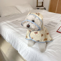 Waterproof Cartoon Hooded Dog Raincoat Bear