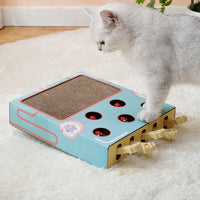 Meow Fairy Solid Wood Whack-a-Mole Toy for Cats – Corrugated Cardboard Cat Scratcher
