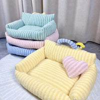 Soft Fur Sofa Bed with Heart Pillow