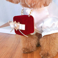 Burgundy Pet Wedding Ring Box