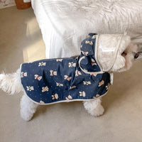 Waterproof Cartoon Hooded Dog Raincoat Bear