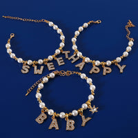 Purrfect Pearl Necklace with Letter Pendant – Cute & Stylish Collar Accessory