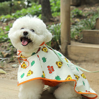 Waterproof Cartoon Hooded Dog Raincoat