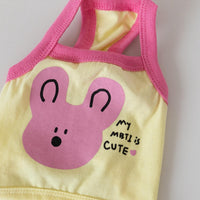 Color-Block Summer Pet Dog Cotton Tank – Cute, Lightweight & Breathable