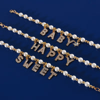 Purrfect Pearl Necklace with Letter Pendant – Cute & Stylish Collar Accessory