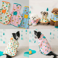 Waterproof Cartoon Hooded Dog Raincoat