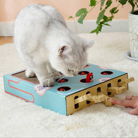 Meow Fairy Solid Wood Whack-a-Mole Toy for Cats – Corrugated Cardboard Cat Scratcher