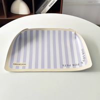 【Ameeklion】Semi-Enclosed Waterproof PU Leather Pet Feeding Mat