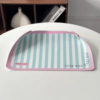 【Ameeklion】Semi-Enclosed Waterproof PU Leather Pet Feeding Mat