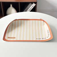 【Ameeklion】Semi-Enclosed Waterproof PU Leather Pet Feeding Mat