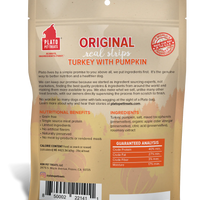 【Plato Pet Treats】Dog Treats - Original Real Strips- Turkey with Pumpkin Recipe 6 oz & 18 oz