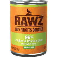 【Rawz】Dog Food - 96% Chicken & Chicken Liver - 12.5oz