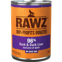 【Rawz】Dog Food - 96% Duck & Duck Liver - 12.5oz