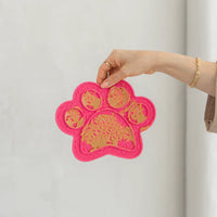 【DexyPaws】Hot Pink Paw Print Enrichment Lick Mat