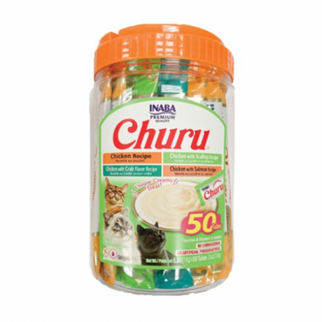【INABA】Churu Chicken & Seafood Variety 50 Tubes
