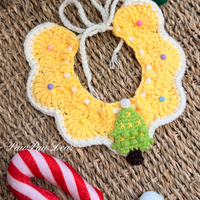 【Purrfect Handcrafts】Christmas Tree Yellow Pet Bib