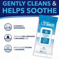 【Tropiclean】Oxymed Soothing Relief Pet Wipes(For Dry Flaky Skin) 50Ct
