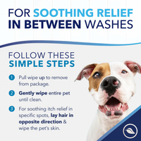 【Tropiclean】Oxymed Soothing Relief Pet Wipes(For Dry Flaky Skin) 50Ct