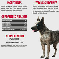 【Nulo】Dog - Jerky Strips Salmon With Strawberries Recipe- 5 oz