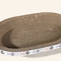 Oval Corrugated Cardboard Cat Scratcher